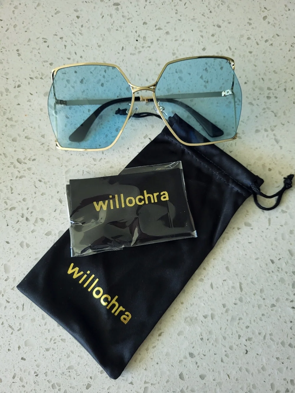 Oversized Square Sunglasses Hollow Lens Vintage Inspired